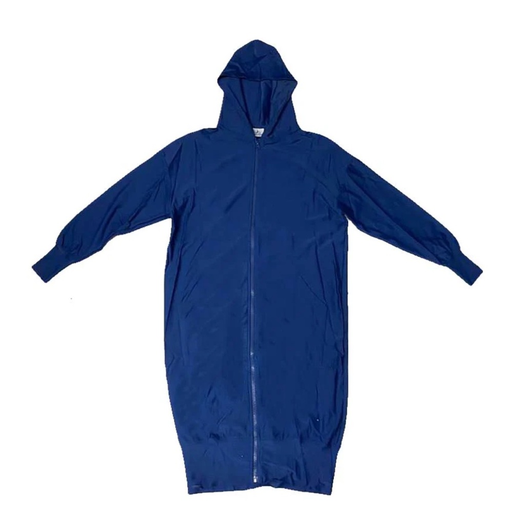 Women's Blue Hooded Swim Coverup NWT